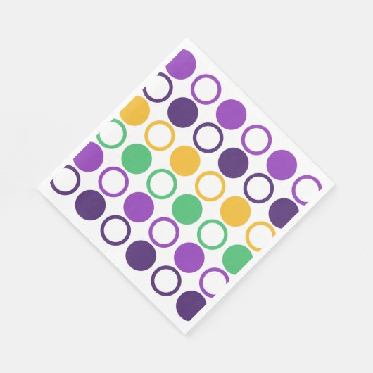 Mod Mardi Gras Dots Serviette (Ecke)