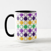 Mod Mardi Gras Dots Tasse (Links)