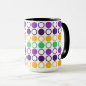 Mod Mardi Gras Dots Tasse (VorderseiteRechts)