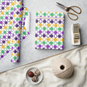 Mod Mardi Gras Punkte Geschenkpapier