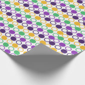 Mod Mardi Gras Punkte Geschenkpapier (Ecke)