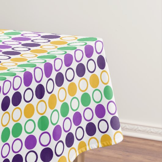 Mod Mardi Gras Punkte Tischdecke (Beispiel)