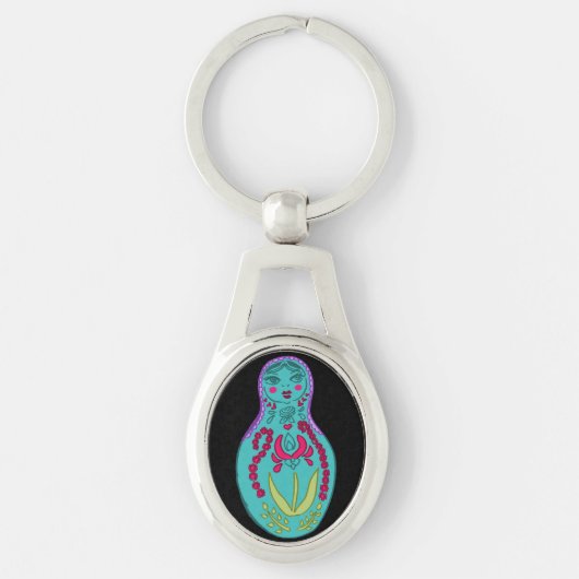 Mod Matryoshka Doll Schlüsselanhänger (Vorderseite)