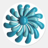 MOD MCM Blume Blumenfrühlings Sommerhochzeit Runder Aufkleber (Vorderseite)