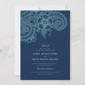 Mod Mehandi Einladung zur Hochzeit (Vorderseite)