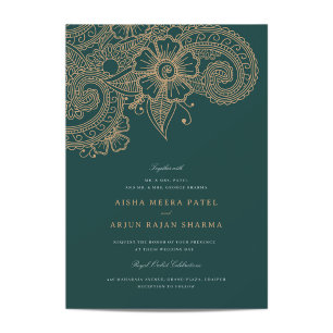 Mod Mehandi Einladung zur Hochzeit