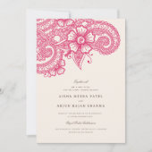 Mod Mehandi Hindu Einladungen zur Hochzeit (Vorderseite)