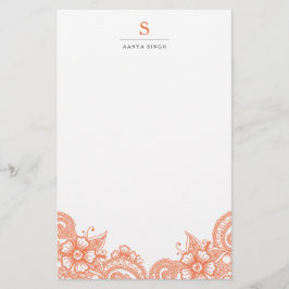 Mod Mehandi Personalisiert Stationery Briefpapier