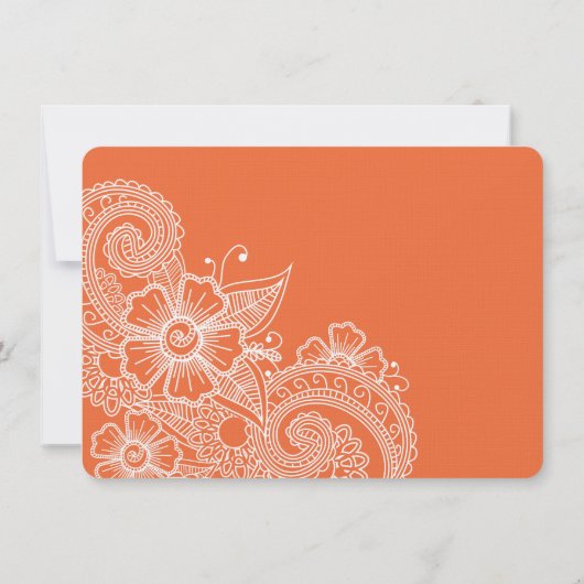Mod Mehandi Personalisiert Stationery Mitteilungskarte (Rückseite)