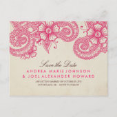 Mod Mehandi Save the Date Postkarte (Vorderseite)