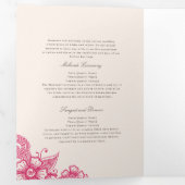 Mod Mehandi Traditionelles indisches Hochzeitsprog Dreifach-gefaltete Programmkarte (Innen Erste Seite)