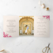 Mod Mehandi Traditionelles indisches Hochzeitsprog Dreifach-gefaltete Programmkarte (Innenseite)