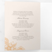 Mod Mehandi Traditionelles indisches Hochzeitsprog Dreifach-gefaltete Programmkarte (Innen Erste Seite)