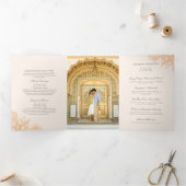 Mod Mehandi Traditionelles indisches Hochzeitsprog Dreifach-gefaltete Programmkarte (Innenseite)