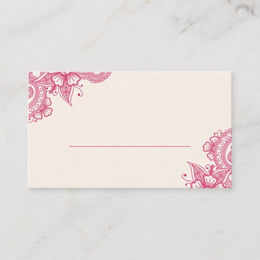 Mod Mehandi Wedding Escort Cards Platzkarte (Vorderseite)