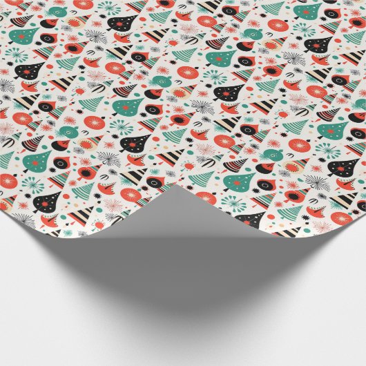 MOD Mid Century Modernes Atomfestival Geschenkpapier (Ecke)