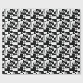 Mod mit geometrischen Schwarz-weißen Formen Geschenkpapier (Flach)