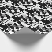 Mod mit geometrischen Schwarz-weißen Formen Geschenkpapier (Ecke)