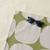 Mod Mitte des Jahrhunderts in Olive Green Personal Strandtuch (Beispiel)