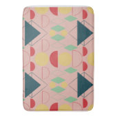 Mod Mitte des Jahrhunderts rosa geometrisch Badematte (Vorderseite Vertikal)