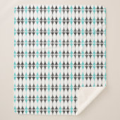 Mod Mitte des Jahrhunderts, türkisblau im Atomstil Sherpadecke (Vorderseite)