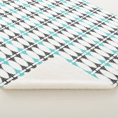 Mod Mitte des Jahrhunderts, türkisblau im Atomstil Sherpadecke (3/4)