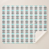 Mod Mitte des Jahrhunderts, türkisblau im Atomstil Sherpadecke (Vorderseite (Horizontal))