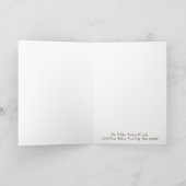 Mod Modern Floral Ranunculus Leaf Rose Bracket Dankeskarte (Innenseite)