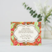 Mod Modern Floral Ranunculus Leaf Rose Bracket Einladung (Stehend Vorderseite)