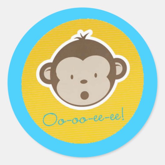 Mod Monkey-Aufkleber Runder Aufkleber (Vorderseite)