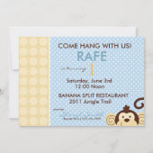 Mod Monkey Birthday Einladung (Rückseite)