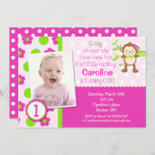 Mod Monkey Birthday Party Einladungen (Vorne/Hinten)