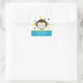 Mod Monkey Boy Geburtstagsparty Danke Stickers (Tasche)