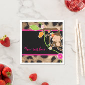 Mod Monkey Girls Chic Dschungel Party Napkins Serviette (Beispiel)