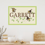Mod Monkey Personalisiert Custom Baby Name Poster (Küche)