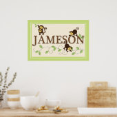 Mod Monkey Personalisiert Custom Baby Name Poster (Küche)