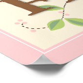 Mod Monkey Personalisiert Custom Baby Name Poster (Ecke)
