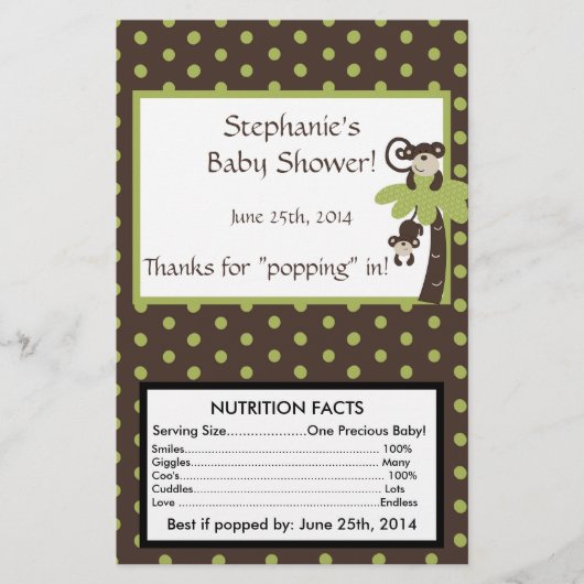 Mod Monkey Time Microwave Popcorn Wrapper Flyer (Vorne)