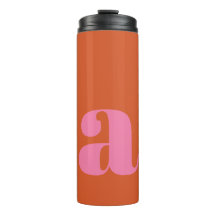 Mod Monogram, lebend, Anfangsbuchstabe Rosa Orange