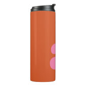 Mod Monogram, lebend, Anfangsbuchstabe Rosa Orange Thermosbecher (Nach links gedreht)
