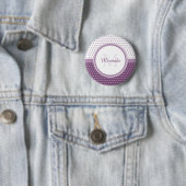 Mod-Monogramm für Lila und weiße Polka-Dosen mit N Button (Beispiel)