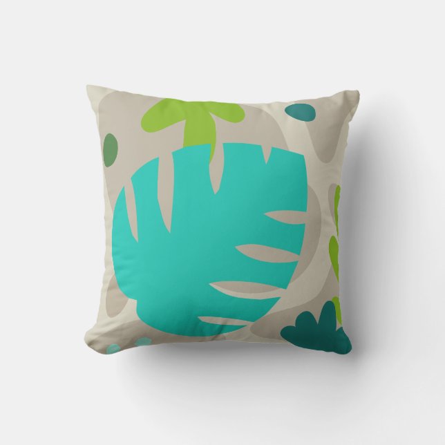 Mod Monstera Abstrakt Leaf Hawaiian Tropical - Coo Kissen (Vorderseite)
