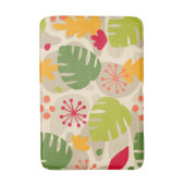 Mod Monstera Leaf Abstrakt Hawaii Tropisch - warm Badematte (Vorderseite Vertikal)