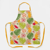 Mod Monstera Leaf Abstrakt Hawaii Tropisch - warm Schürze (Vorderseite)