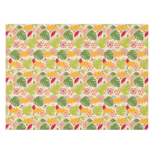 Mod Monstera Leaf Abstrakt Hawaii Tropisch - warm Tischdecke (Vorderseite (Horizontal))