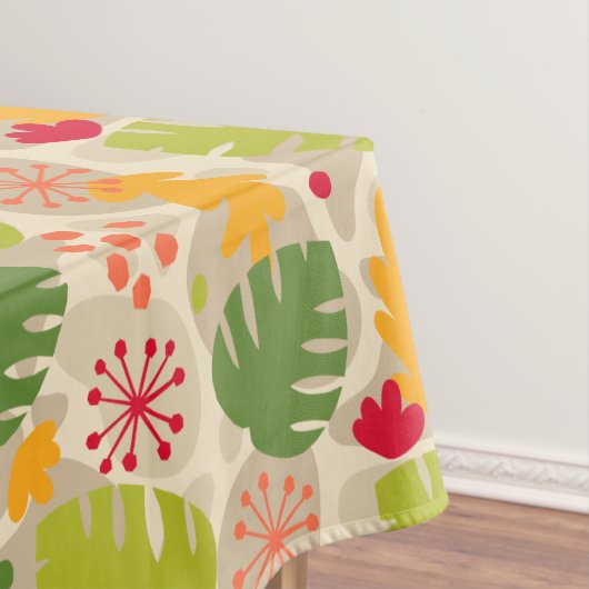 Mod Monstera Leaf Abstrakt Hawaii Tropisch - warm Tischdecke (Beispiel)