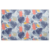 Mod Monstera Leaf Abstrakt Hawaiian Tropical - Blu Stoff (Yard (91,4 cm))