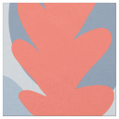 Mod Monstera Leaf Abstrakt Hawaiian Tropical - Blu Stoff (Nahaufnahme)