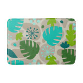 Mod Monstera Leaf Abstrakt Hawaiian Tropical - Coo Badematte (Vorderseite)