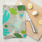 Mod Monstera Leaf Abstrakt Hawaiian Tropical - Coo Geschirrtuch (Viertel Falte)